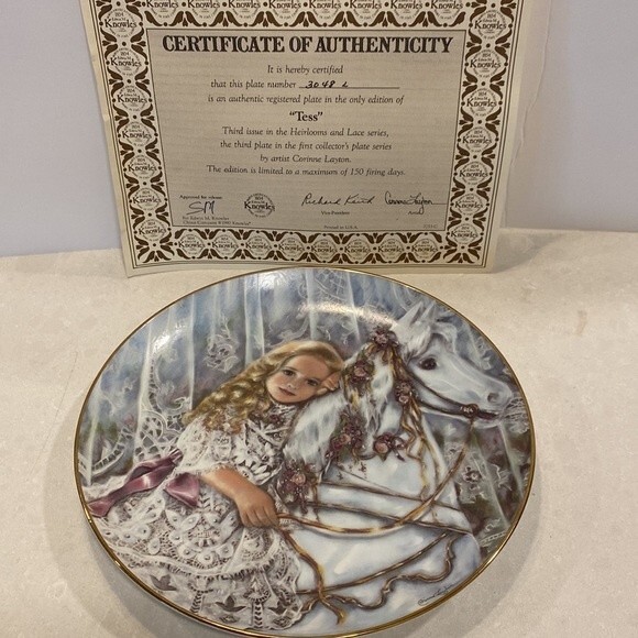 Knowles Other - Corinne Layton Heirlooms & Lace Tess Collector’s 3rd Plate in Series #3048L